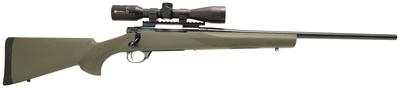 Howa/Hogue Package .30-06 Springfield 22 Inch Barrel Blue Finish Hogue Overmolded Stock Green Finish Nikko Stirling Panamax 3-9x40mm Riflescope With Rings/Base 5 Round