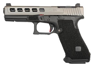Z17 Glock 17 Gen3 9mm 4.49 Inch Barrel Titanium Gray Slide Finish Dragonfly Cut Co-Witness Sight Set 17 Round