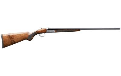 500 Engraved, Side by Side, 20 Gauge, 3" Chamber, 26" Barrel, Blued Finish, Walnut Stock with Checkered Pattern, Fiber Optic Sight, 2 Rounds 930.340