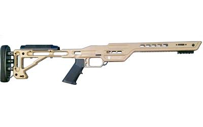 MPA BA Lite Chassis, Lightweight Machined Aluminum Chassis, Bubble Level System, Adjustable Length of Pull, Adjustable Cheek Riser, Bipod Picatinny Rail, Inletted for Remington 700 Short Action, Flat Dark Earth Finish MPABALTCHASSREMSAFDE
