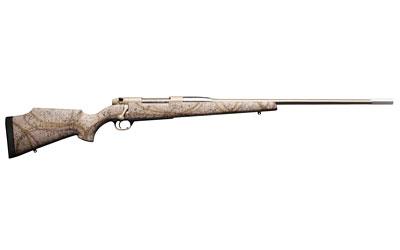 Mark V, Terramark, Bolt, 257 Wby, 26", Tan With Spiderweb and Cammo Accents, Monte Carlo Composite with Aluminum Bedding Block , Right Hand, LXX Trigger, #3 Fluted Stainless Steel With Two-Tone Cerakote, 3+1, Custom Shop, 8 1/4 lbs. MATM257WR6O