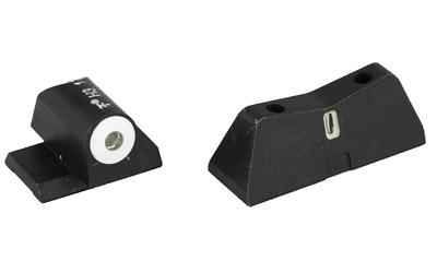 DXT Big Dot Tritium Front, White Stripe Express Rear, Fits Canik TP9SF, Green with White Outline, installation kit included CK-0001S-5