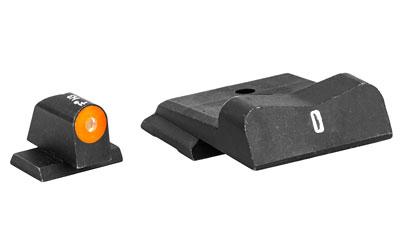 DXT2 Big Dot Tritium Front, White Stripe Express Rear, Fits S&W M&P Full Size and Compact, Green with Orange Outline SW-0029S-5N