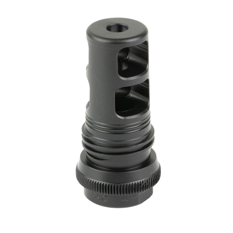 Muzzle Brake, 556NATO, 1/2X28 Thread Pitch, Fits 90T Taper, SR Series Only, SCARmor Finish, Black 64244