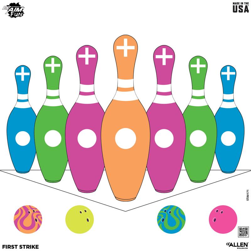 Triggering More Fun EZ Aim, Paper Target, 9 Pack, 12"x12", Assorted Colors 15640