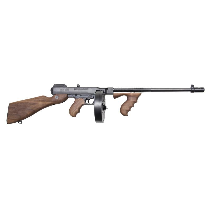 Thompson Model 1927-A1 Deluxe .45 ACP 16.5 Inch Barrel Blue Finish Walnut Stock Includes 50 Round Drum and 30 Round Stick Magazines