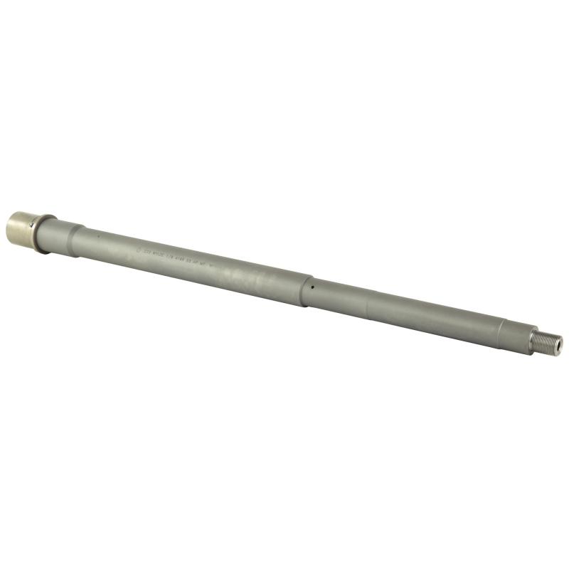 Premium Series, SPR Profile Barrel, 223 Wylde, Fits AR15, 16" Threaded Barrel, 1/2x28 Thread Pitch, 1:8" Barrel Twist, Mid-Length Gas System, Stainless Bead Blasted Finish, Silver BABL223017P