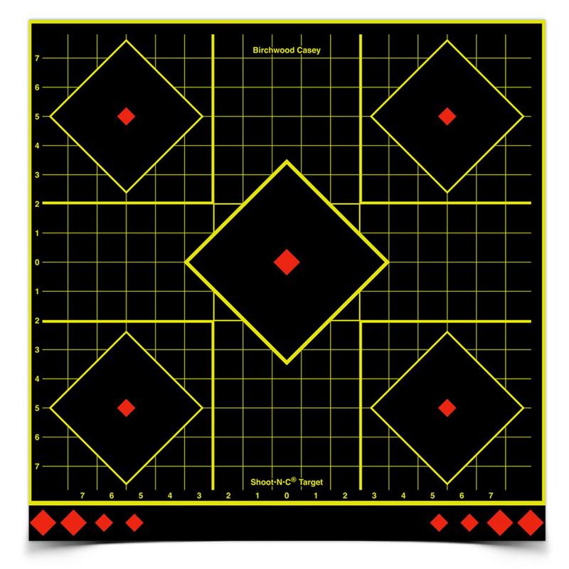 Shoot-N-C Sight-In Targets 17.75 Inch 5 Targets 85 Pasters