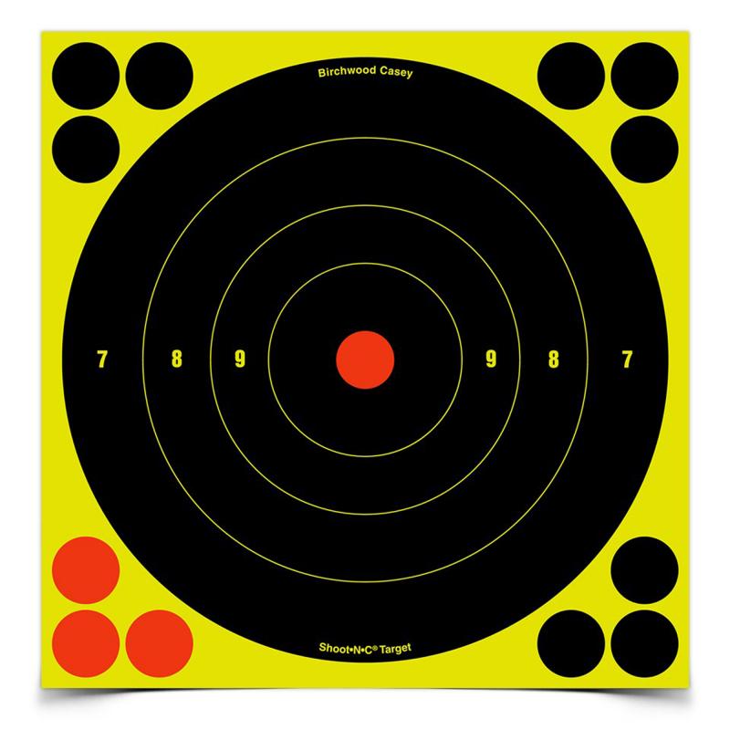 Shoot-N-C 8 Inch Round Bullseye 30 Targets 360 Pasters