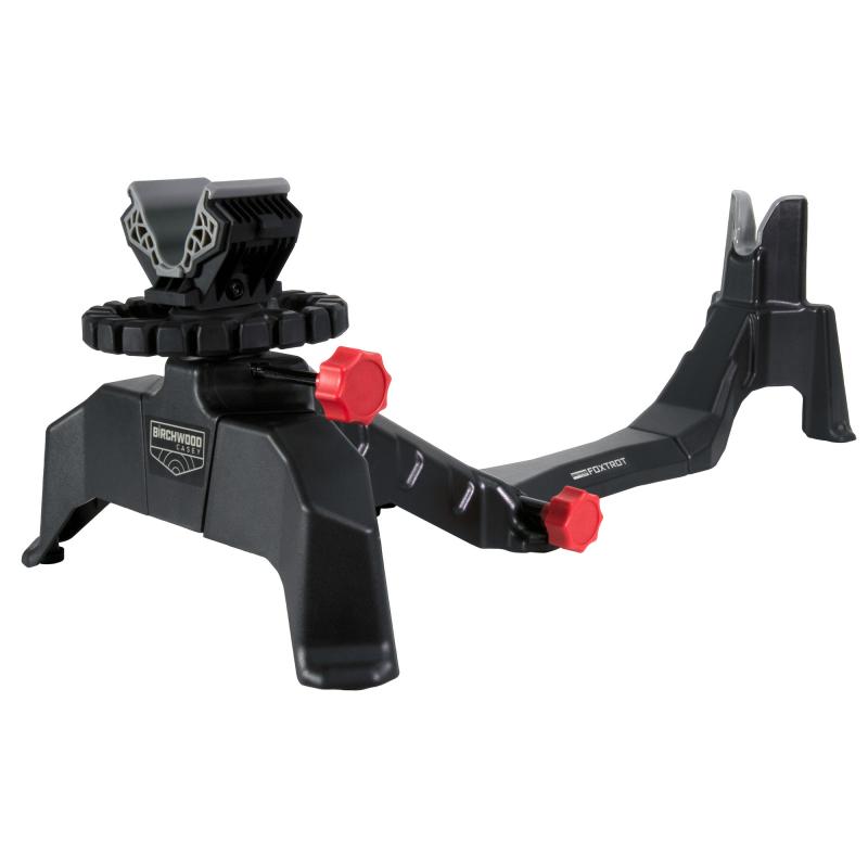 Foxtrot Shooting Rest, Padded Front and Rear, Adjustable Elevation, Detachable Rear For Use With Handguns, Shooting Rest, Black/Red BC-CSR