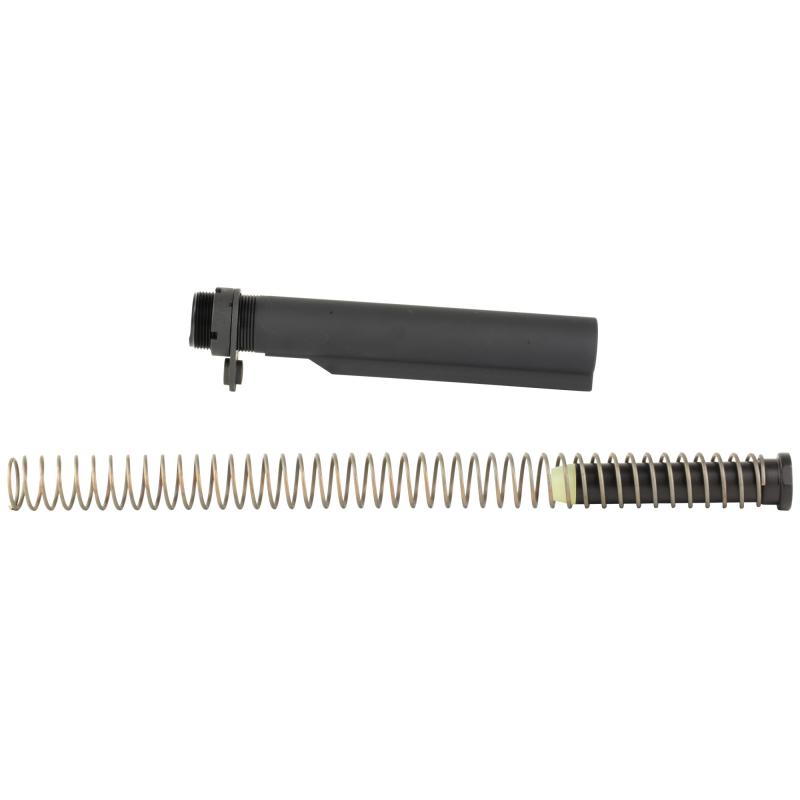 BCM MK2 Recoil Mitigation System, Mod 1, 8 Position Buffer Tube Complete Assembly, Matte Finish, Black, Includes T1 Buffer, M16A4 Rifle Action Spring, MK2 Receiver Extension, QD End Plate, Castle Nut, Fits AR Rifles BCM-MK2RMS-M1T1