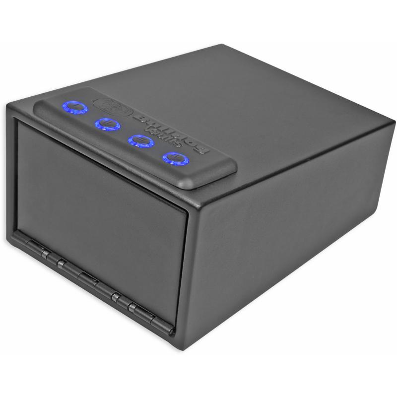 Quick Vault, Safe, 11.5"x8"x5.5", 6" Security Cable Included, Black, Digital Vault w/LED, 4 Ways to open - Emergency Key & LED Night Light Access Buttons BD4030L