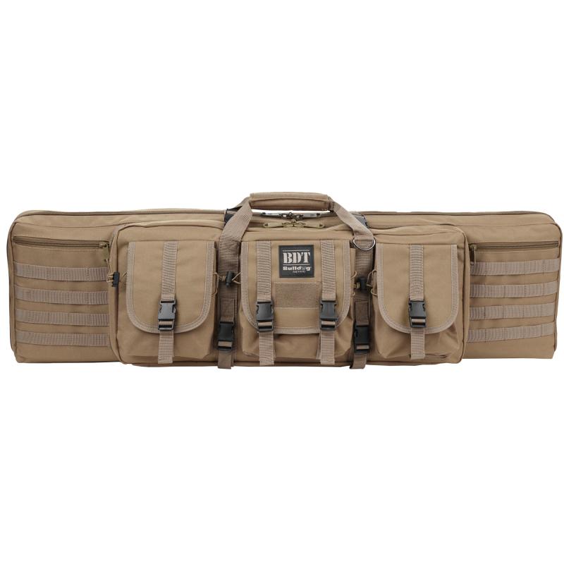 Deluxe Tactical Rifle Case, Fits Single Rifle, Three Front Acc. Pockets, Large Main Front Pocket, Back Pack Straps, 36" Soft Case, Tan BDT35-36T