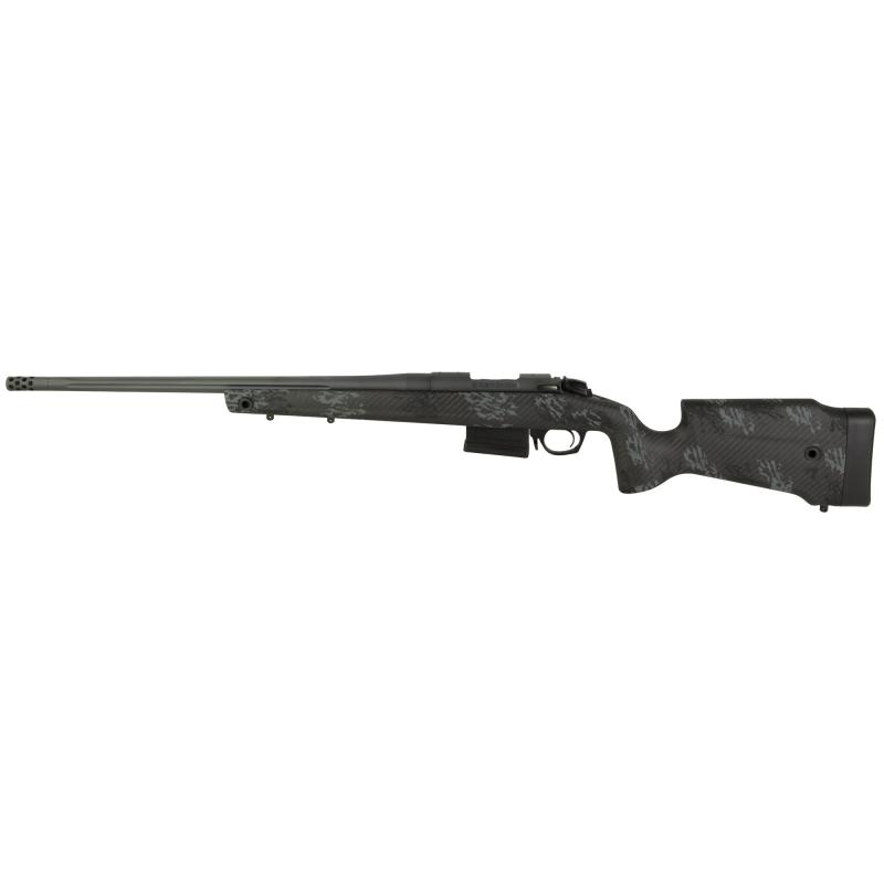 Premier Series, Crest, Bolt Action Rifle, 6.5 Creedmoor, 20" Flutted Barrel, Threaded 5/8x24, Omni Muzzle Brake, Cerakote Finish, Sniper Gray, Monte Carlo Carbon Fiber Stock, 5 Rounds, 1 AICS Style Magazine B14S752