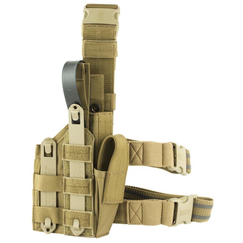 Nylon Omega VI Ultra Thigh Holster fits Most Pistols With or Without Light or Laser Aiming Module Coyote Tan