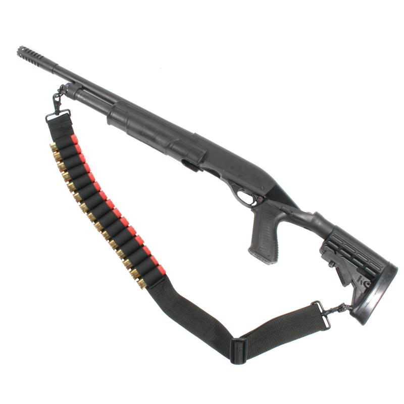 Shotgun Sling Fully Adjustable and Holds 15 Shells Black