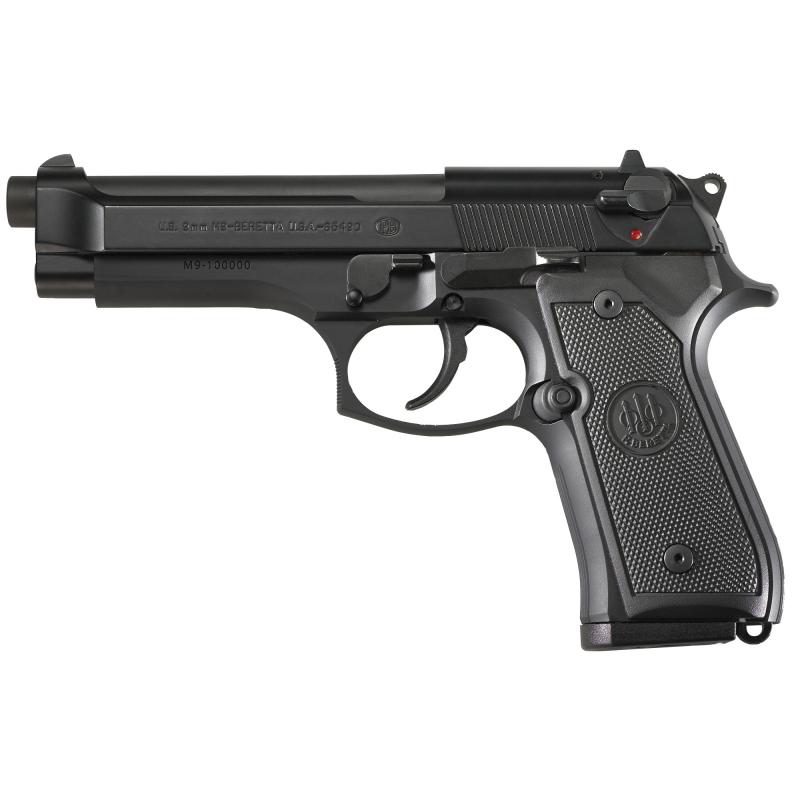 92 M9 Commercial 9mm 4.9 Inch Barrel Bruniton Finish Two Dot Sights Plastic Grips 15 Round