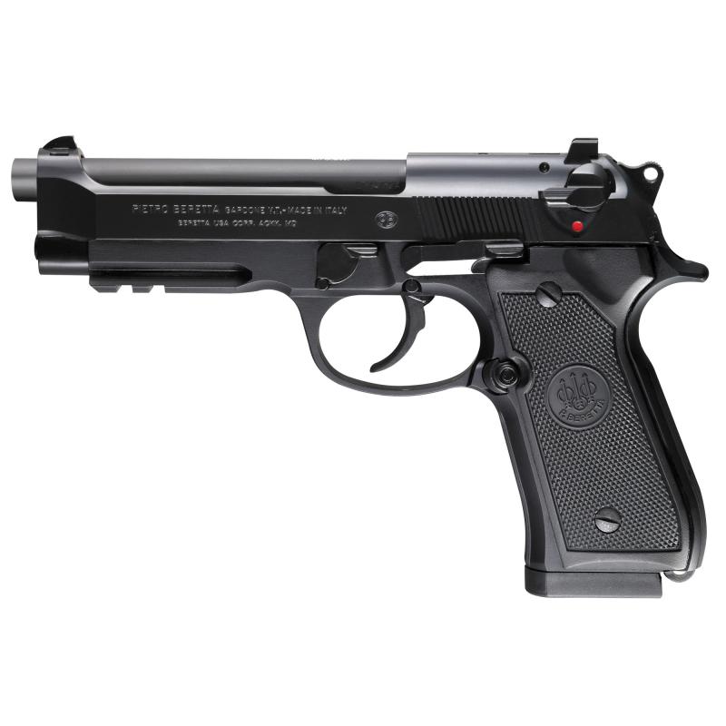 Model 96A1 .40 Smith & Wesson 4.9 Inch Barrel Bruniton Finish Plastic Grips Picatinny Rail 12 Rounds Comes With Three Magazines
