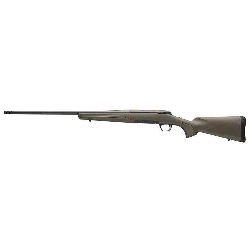 X-Bolt Hunter, Bolt Action Rifle, 30-06 Sprinfield, 22" Sport Contour Barrel, Threaded M13x.75, Muzzle Brake, Blued Finish, Black, Olive Drab Green Composite Stock, 4 Rounds, 1 Magazine 035597226