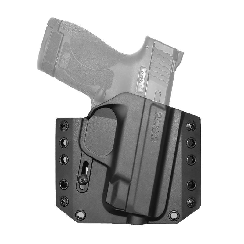 BCA, OWB Concealment Holster, 1.5" Belt Loops, Fits S&W M&P Shield 9/40, Right Hand, Black, Polymer BC10-1012