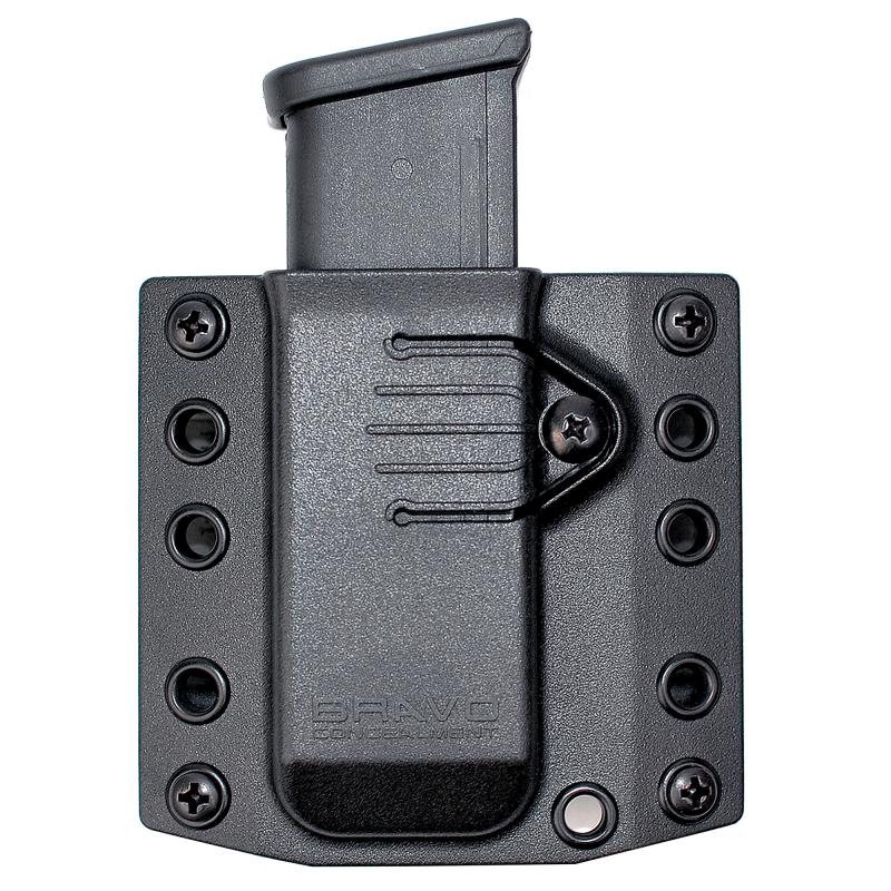 Magazine Pouch, Single, 1.5" Belt Loops, Size Large, Fits Glock 19/17, Sig P320, HK VP9, CZP10 Magazines, Ambidextrous, Polymer, Black BC60-1003L