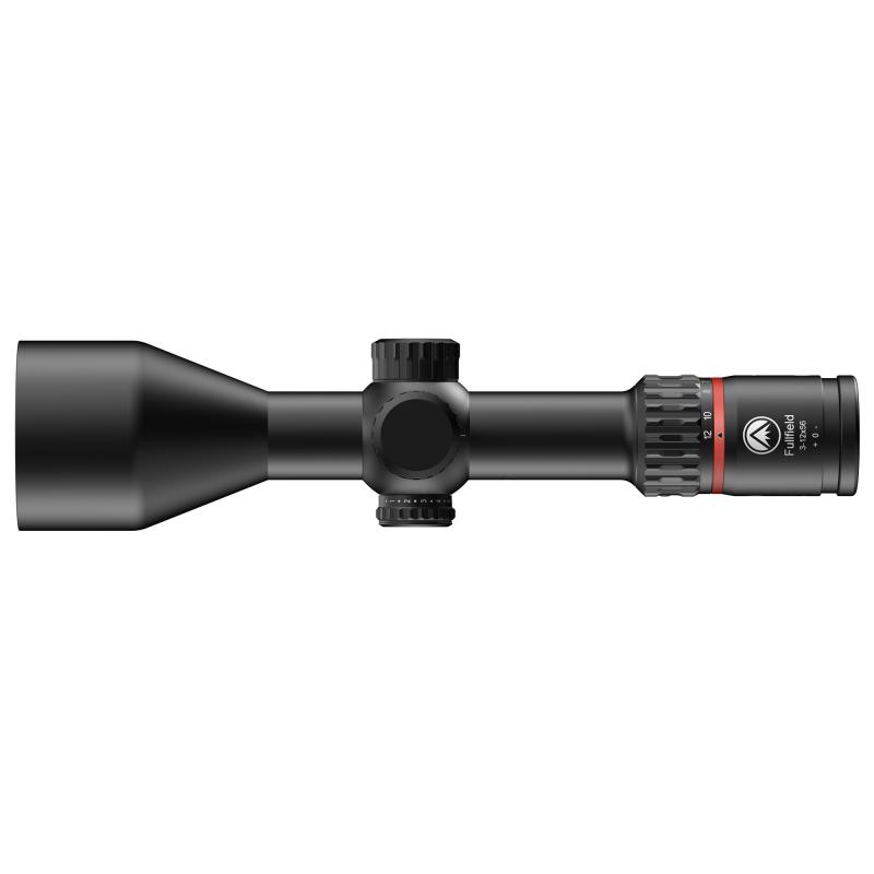 Fullfield, Rifle Scope, 3-12X Magnification, Second Focal Plane, 4A-I Reticle, 56mm Objective, 30mm Main Tube, Matte Finish, Black 201542