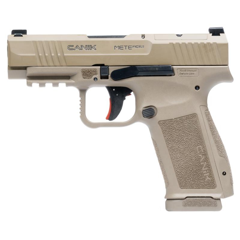METE MC9LS, Semi-automatic, Striker Fired, Polymer Frame Pistol, Compact, 9MM, 3.63" Barrel, Cerakote Finish, Flat Dark Earth, Optic Ready, White Dot Front Sight, Blackout Rear Sight, 2 Magazines, 17 Rounds HG7883D-N