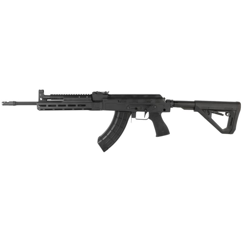 MB47, Semi-automatic Rifle, AK, 7.62X39, 16.25" Threaded/Chrome Lined Barrel, Phosphate Finish, Black, US Palm Grip and MLOK Handguard, Ultimak Rail, Magpul DT Stock, Front Sight Gas Block, Sharps MB47 Milled Receiver, 30 Rounds RI4998-N
