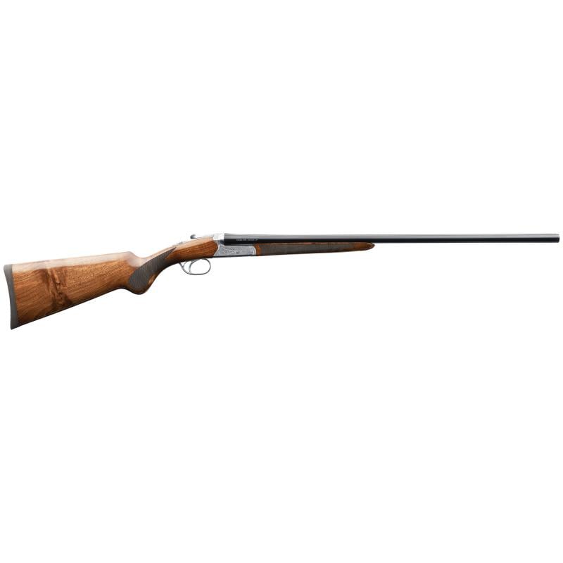 500 Engraved, Side by Side, 410 Bore, 3" Chamber, 26" Barrel, Blued Finish, Walnut Stock with Checkered Pattern, Fiber Optic Sight, 2 Rounds 930.342