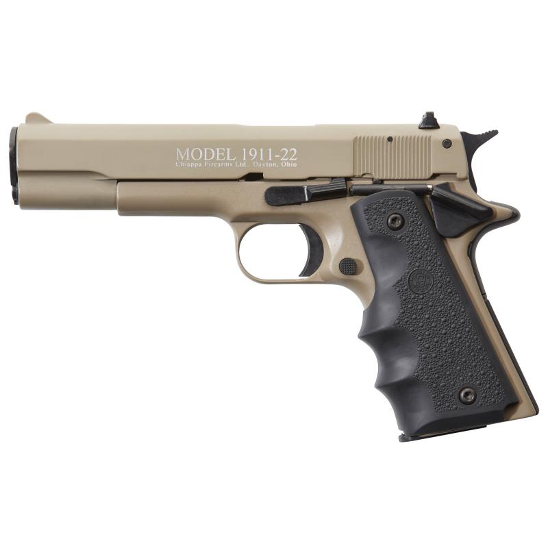 1911, Semi-automatic, 1911, Full Size, 22LR, 5" Barrel, Alloy Frame, Tan Finish, Hogue Grips, 10Rd, Adjustable Sights 401-120 (NOT TRANSFERABLE IN MINNESOTA)