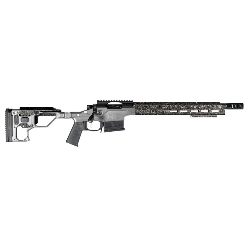 MPR, Bolt Action Rifle, 308 Winchester, 16" Carbon Fiber Barrel, Threaded 5/8x24", Adjustable Side Baffle Brake, Cerakote Finish, Black, Aluminum Chassis, Anodized Finish, Tungsten, Carbon Fiber M-LOK Forend, Folding Stock, 20 MOA Rail, Trigger Tech Flat