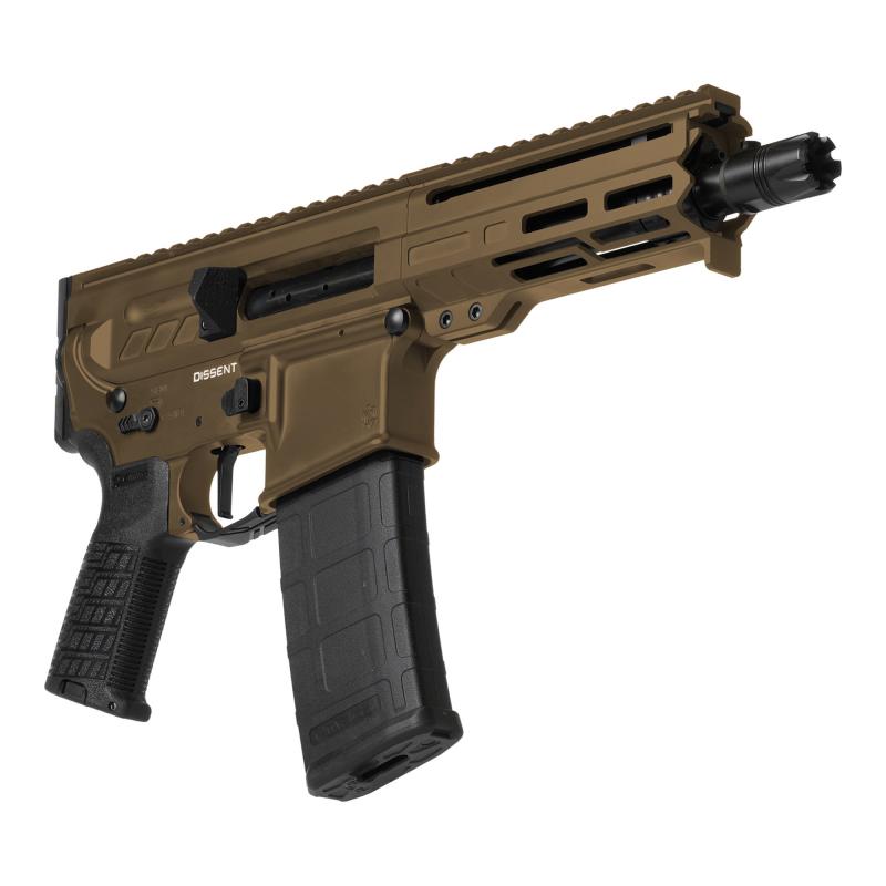 Dissent, Semi-automatic Pistol, AR, 300BLK, 6.5" Barrel, Cerakote Finish, Midnight Bronze, Manual Safety, 30 Rounds, 2 Magazines 30A0E33-MB
