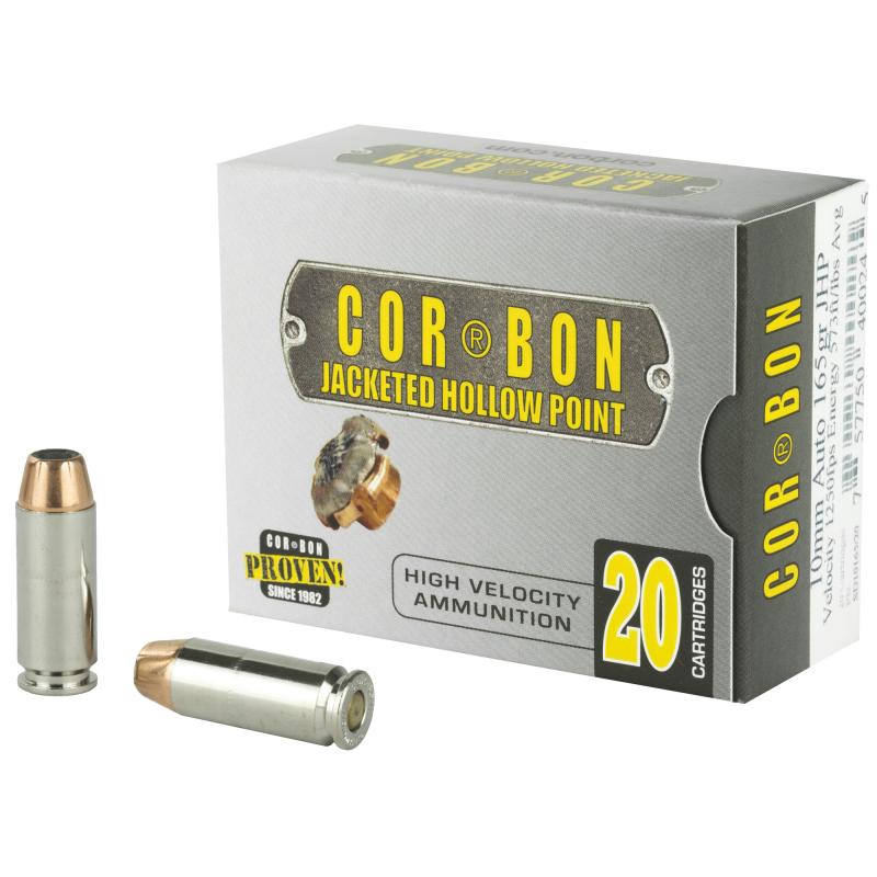 Self Defense 10mm 165 Grain Jacketed Hollow Point 20 Per Box