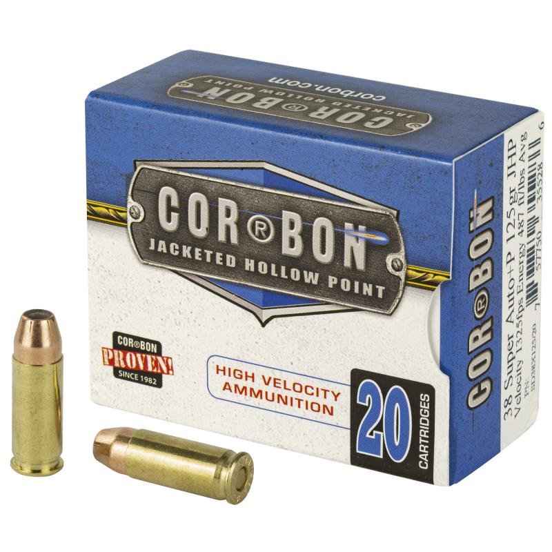 Self Defense .38 Super+P 125 Grain Jacketed Hollow Point 20 Per Box