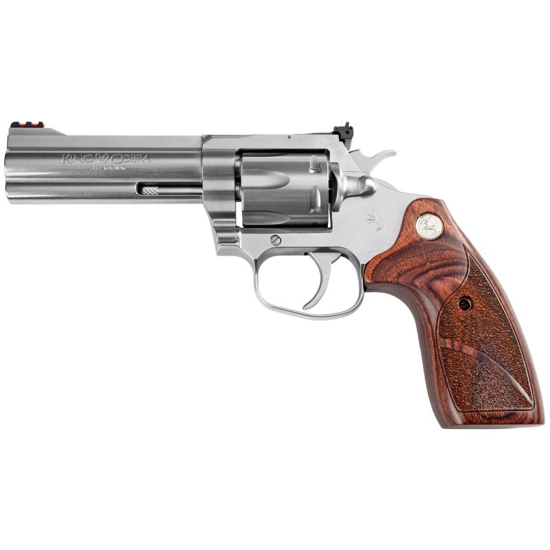 King Cobra Target | 357 Magnum, 4.25" Barrel, Steel Frame, Stainless Finish, Hogue Grips, 6Rd KCOBRA-SB4TS