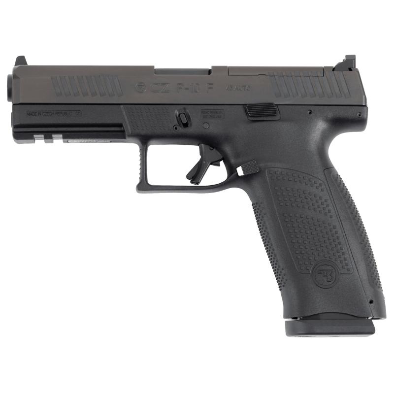 P-10 F, Striker Fired, Semi-automatic, Polymer Frame Pistol, Full Size, 45ACP, 4.5" Cold Hammer Forged Barrel, Nitride Finish, Black, White 3-Dot Sights, Optics Ready, 13 Rounds 91591