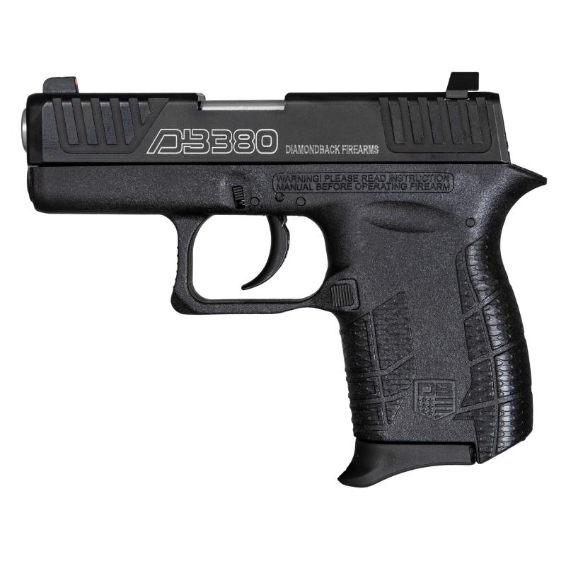 DB380 Gen IV, Semi-automatic, Striker Fired, Polymer Frame Pistol, Micro Compact, 380 ACP, 2.8" Barrel, Fixed Sights, Black Oxide Finish Slide, Black Frame, 6 Rounds, 1 Magazine DBF0100E002