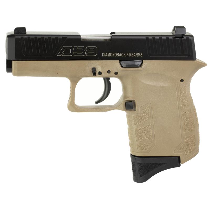 DB9, 9MM, 3" Barrel, Polymer Frame, Flat Dark Earth Finish, Fixed Sights, 6Rd, 1 Magazine DB0200P061