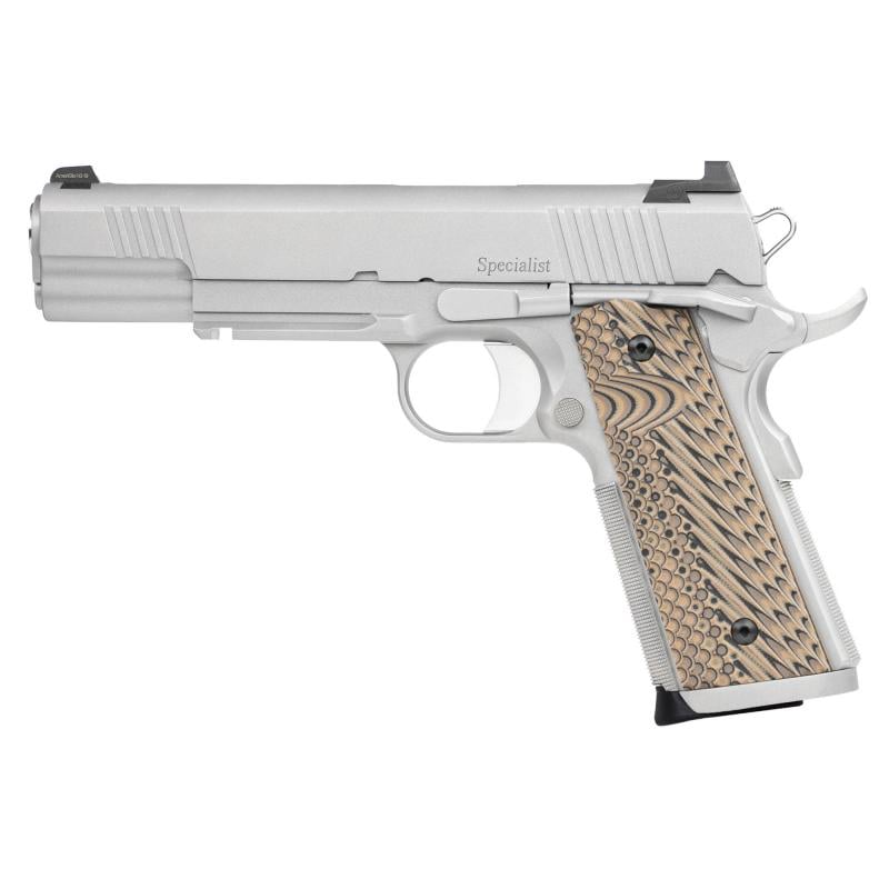 Dan Wesson Specialist 1911 | 10mm, 5" Barrel, Stainless Steel, Night Sights, G10 Grips, 2 8 Rd Magazines, 01815