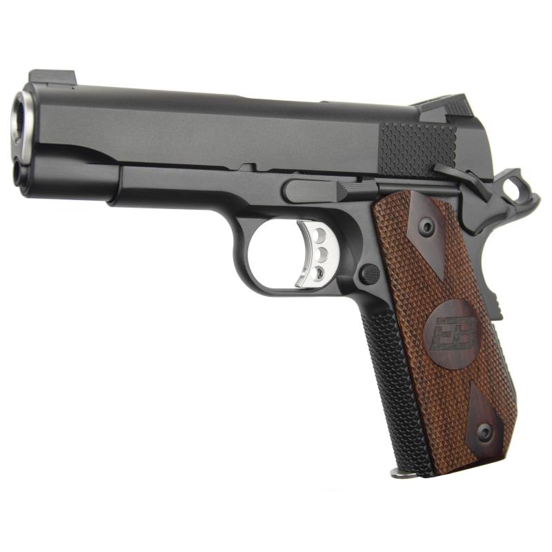 Kobra Carry 25th Anniversary, Semi-automatic, 1911, Commander Size, Bobtail Frame, 45 ACP, 4.25" Barrel, Cocobolo Grips, Thumb Safety, Front Night Sight, Matte Finish, Black, 7 Rounds, 2 Magazines KC-G4-25