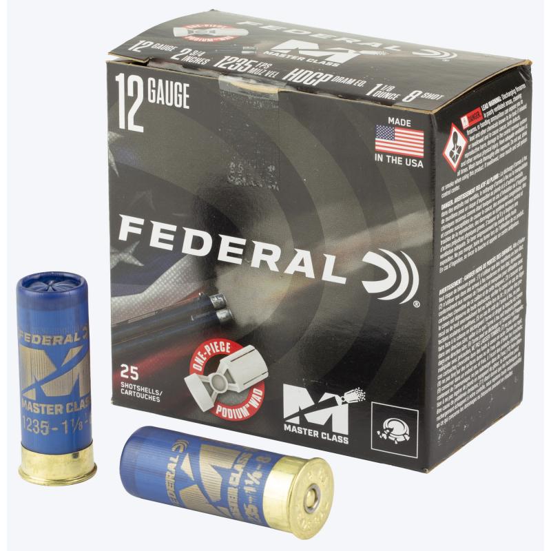 Master Class, 12 Gauge, 2.75", #8, 1 1/8 oz, Shotshell, 25 Round Box MC12HC8