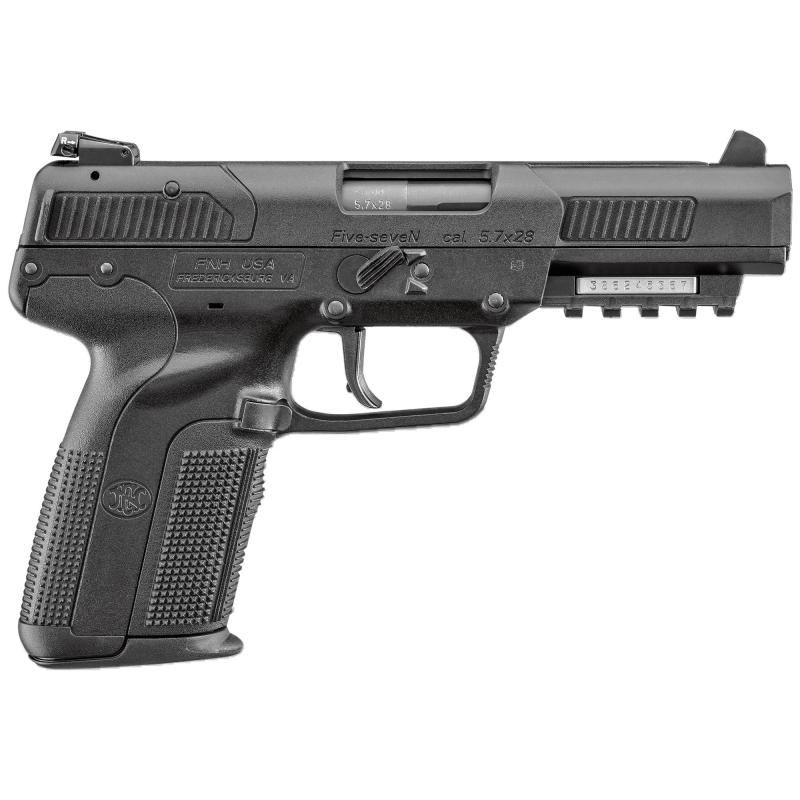 Five seveN, Striker Fired, Full Size, 5.7X28MM, 4.8" Barrel, Polymer Frame, Black Finish, Ambidextrous Safety, Adjustable Sights, 10Rd, 2 Magazines 3868900752