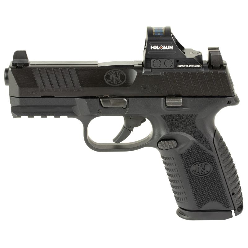 509M MRD, Striker Fired, Semi-automatic, Polymer Frame Pistol, Mid-Size, 9MM, 4" Barrel, Matte Finish, Black, Inlcudes Holosun 407C Red Dot Sight, Non-Manual Safety, Optic Height Night Sights, 15 Rounds, 2 Magazines 66-101930