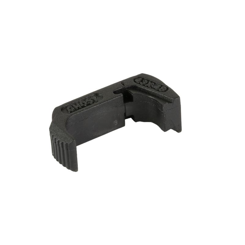 Extended Magazine Release, Ambidextrous, Fits Glock 43X/48, Matte Finish, Black GHO-43X-48EMR