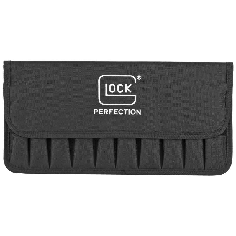 Pouch, Black, Holds 10 Glock Magazines, Glock Logo on Flap AP60221