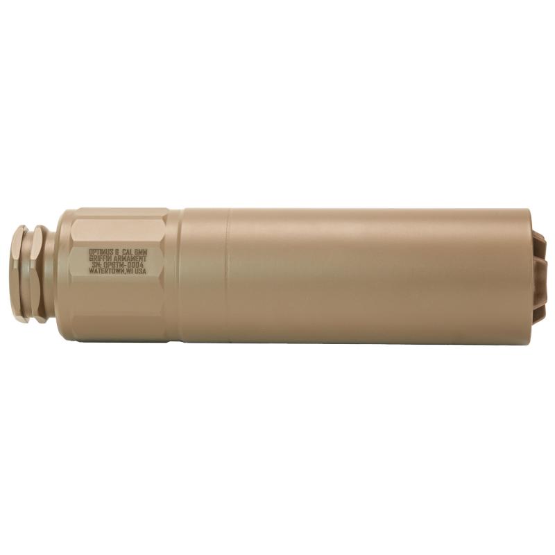 Optimus 6, Suppressor, 6.68" Long, 6MM, 17-4 Stainless Steel Construction, Includes Includes 1/2x28 Taper Mount EZ-Brake, Cerakote Finish, Flat Dark Earth GAOP6TMFDE-W