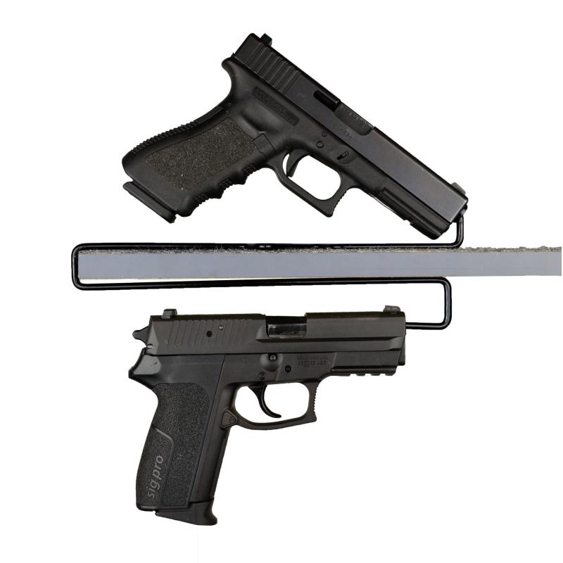 Over And Under Handgun Hanger Two-Pack