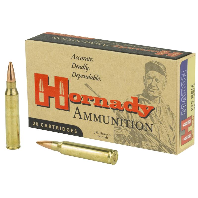 Match Rifle Ammunition .223 Remington 75 Grain Boattail Hollow Point