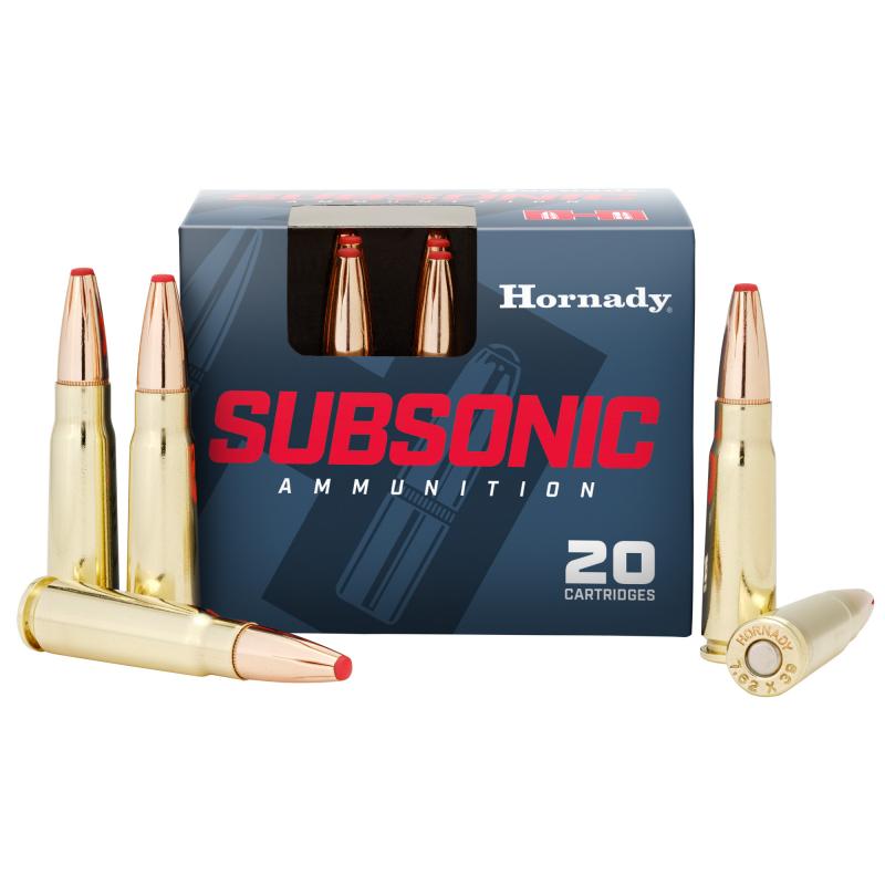 Subsonic, 7.62X39, 255 Grain, Subsonic eXpanding Projectile, 20 Round Box 80787