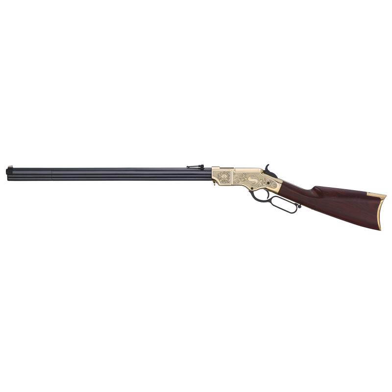 Original Deluxe, Lever, Rifle, 44-40 Winchester, 24.5" Octagon Barrel, Rosewood Stock, Engraved Receiver, Folding Ladder Rear/Blade Front Sight, 13 Rounds H011D-25